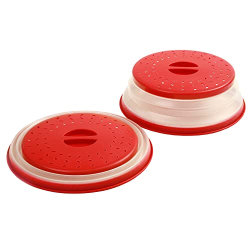 Norpro Knockdown Microwave Food Cover, Red - Image 2