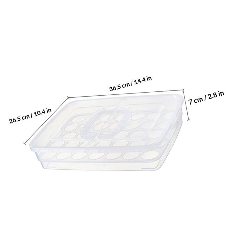 Portable Egg Holder With Handle White Sealing Storage Box 34 Compartment Refrigerator Container - Image 3