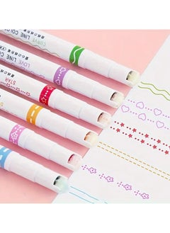 Set Of 6 Pens With Different Designs To Decorate Texts And Notes