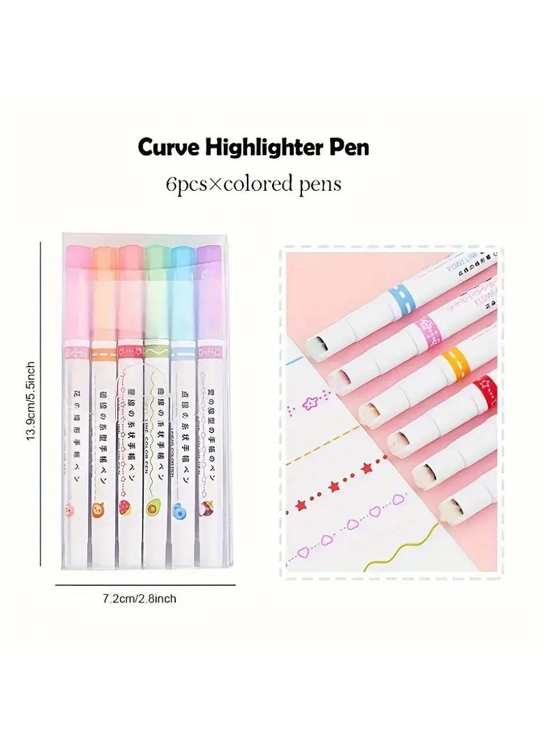 Generic Set Of 6 Pens With Different Designs To Decorate Texts And Notes  - Image 2