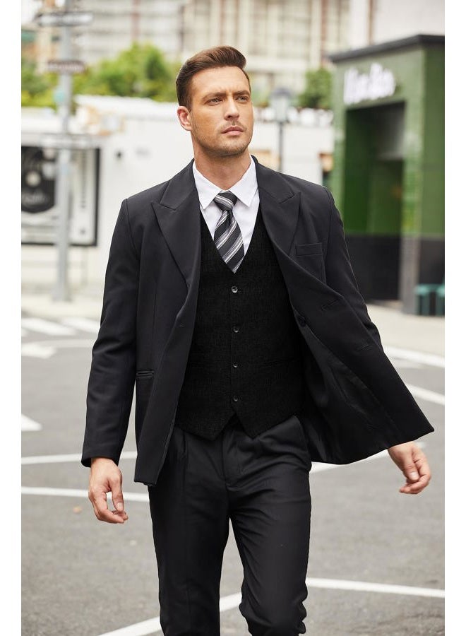 COOFANDY Men's Casual Business Vests Lightweight Waistcoat Slim Fit Suit Vest - Image 3