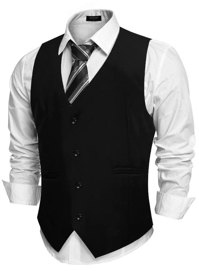 COOFANDY Men's Casual Business Vests Lightweight Waistcoat Slim Fit Suit Vest - Image 1