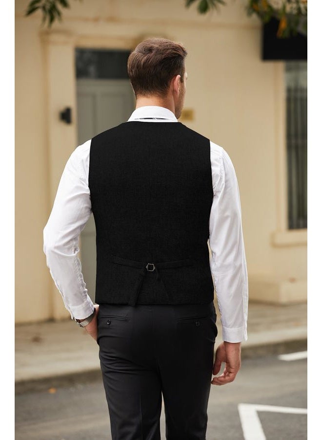 COOFANDY Men's Casual Business Vests Lightweight Waistcoat Slim Fit Suit Vest - Image 4
