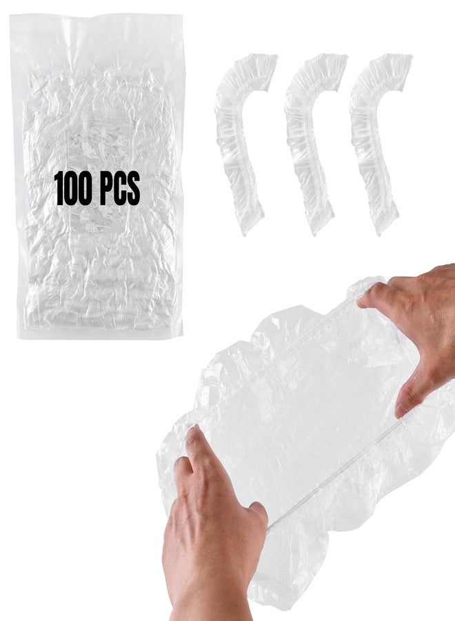 YNSHOUNA 100 PCS Potty Chair Liners with Elastic, Disposable Portable Potty Training Bags, Clear Potty Refill Liners, Toilet Seat Cover 17x8 Inches - Image 1