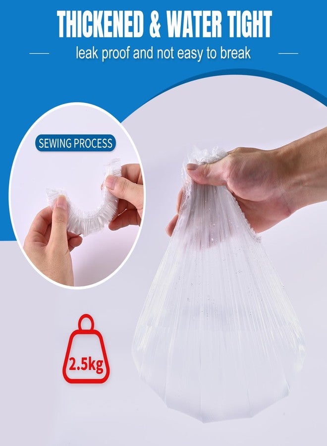 YNSHOUNA 100 PCS Potty Chair Liners with Elastic, Disposable Portable Potty Training Bags, Clear Potty Refill Liners, Toilet Seat Cover 17x8 Inches - Image 5