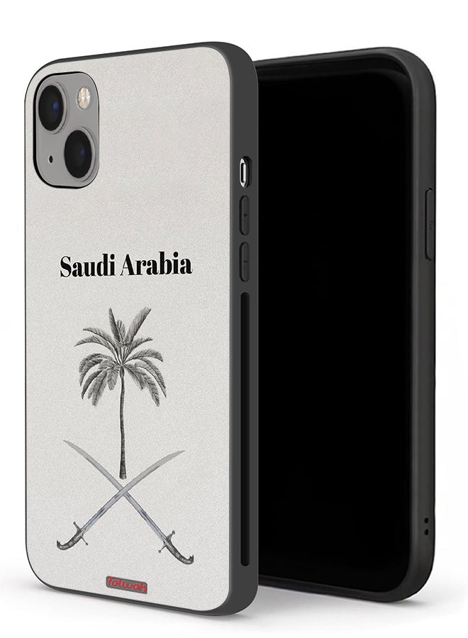 Tolwak Apple iPhone 13 Protective Case Kingdom Of Saudi Arabia Sign Art - Image 1