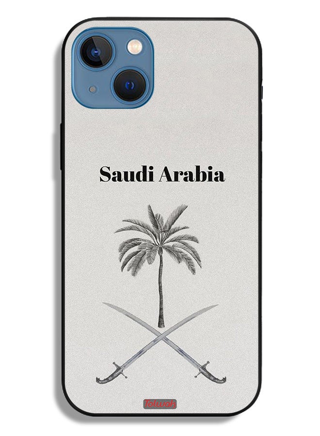 Tolwak Apple iPhone 13 Protective Case Kingdom Of Saudi Arabia Sign Art - Image 2