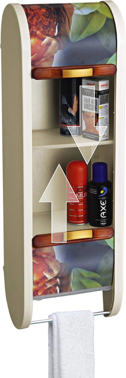 CIPLA PLAST Roll top Cabinet Multipurpose Bathroom Cabinet Organizer Bathroom Organiser Corner Shelf Bathroom Corner Cabinet for Bathroom Wall Cabinets for Storage Plastic - Image 3
