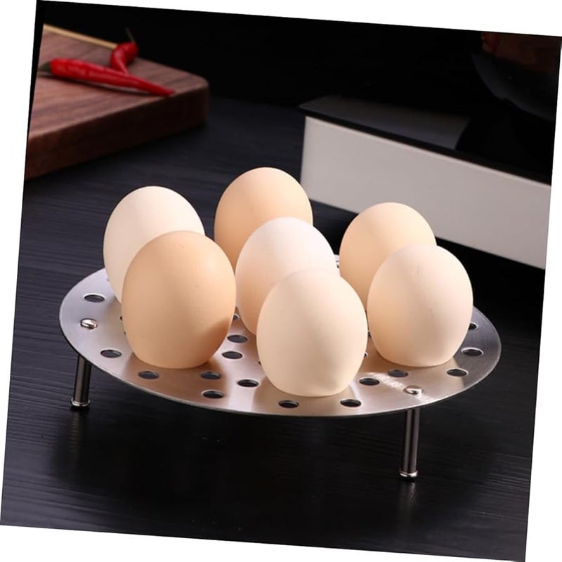 7grids رف طبخ البيض من الفولاذ المقاوم للصدأ، أداة مطبخ متعددة الوظائف وسهلة التنظيف - Image 3