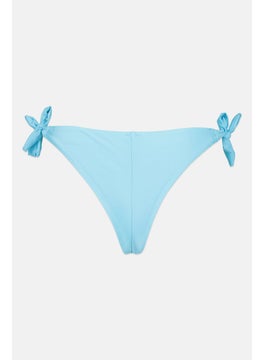 Lefties Women Plain Tie Closure Bikini Bottom, Sky Blue  - Image 2