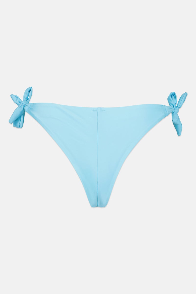 Lefties Women Plain Tie Closure Bikini Bottom, Sky Blue  - Image 2