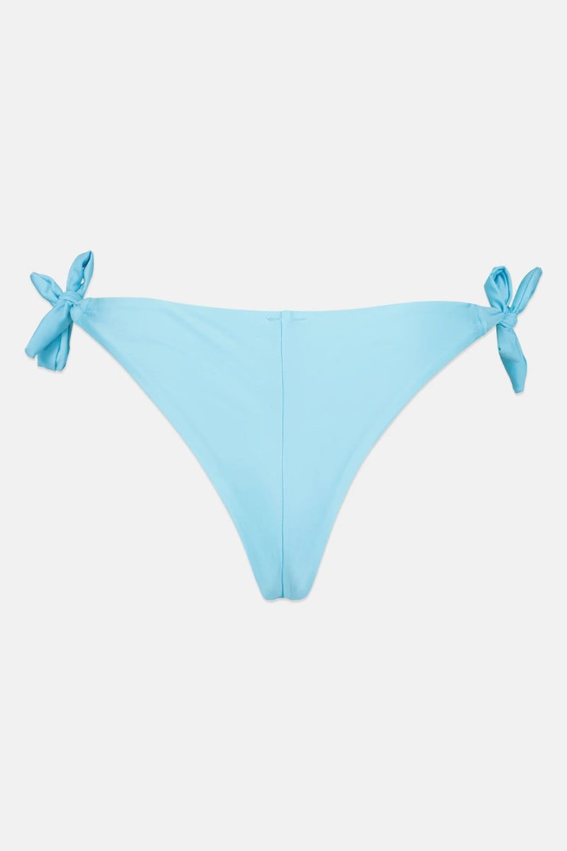 Lefties Women Plain Tie Closure Bikini Bottom, Sky Blue - Image 3
