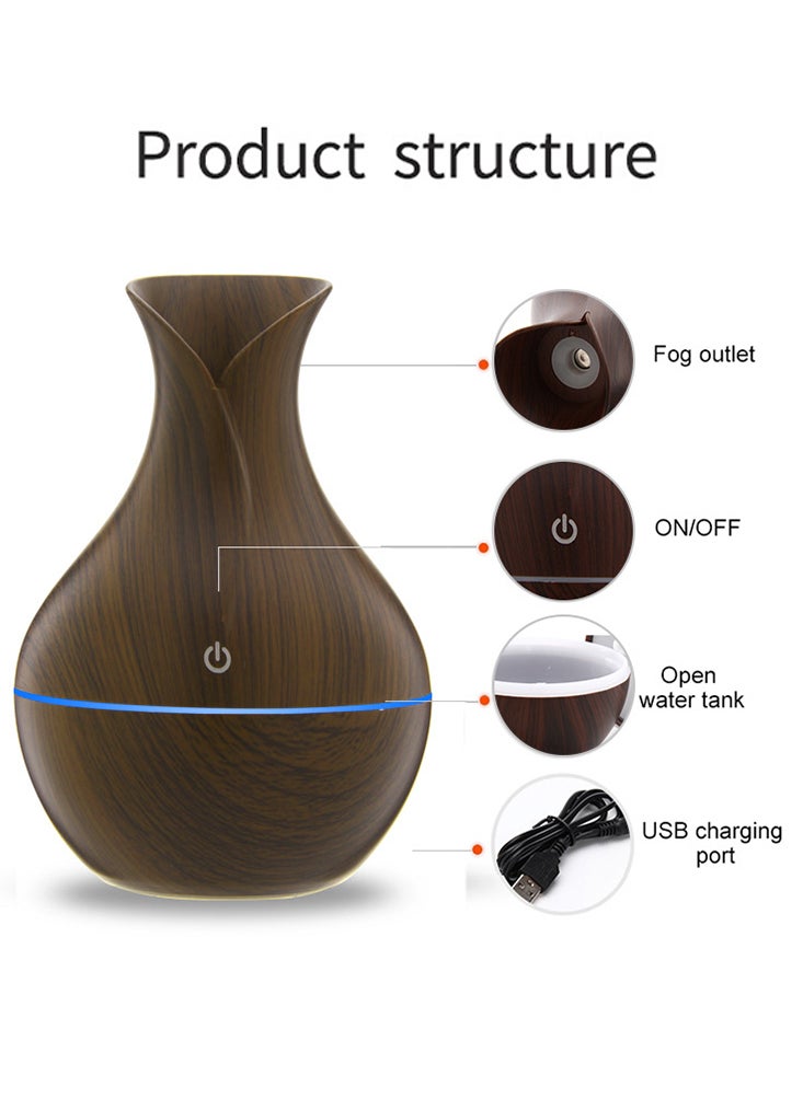 Perfii 130ML Ultrasonic Aromatherapy Air Humidifier with 7 Colour Changing LED Lights for Home, Bedroom and Office  - Image 3