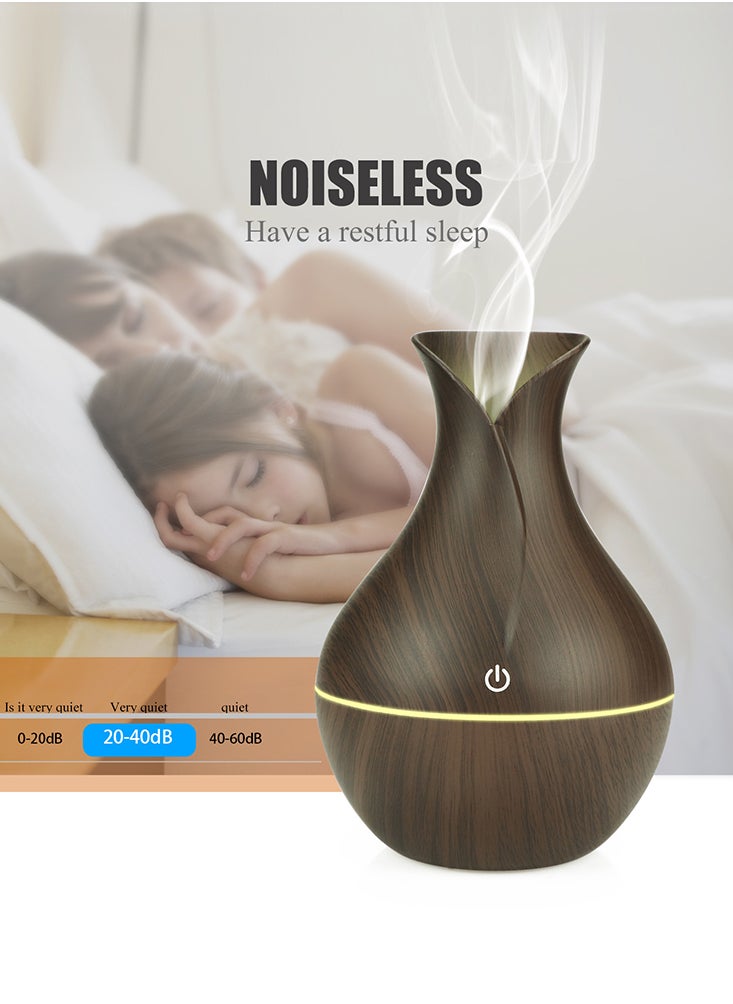 Perfii 130ML Ultrasonic Aromatherapy Air Humidifier with 7 Colour Changing LED Lights for Home, Bedroom and Office  - Image 2