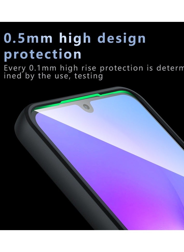 جراب حمايه اسود مط غير لامع ومقاوم للصدمات متوافق مع Samsung Galaxy A24 (أسود) - Image 3