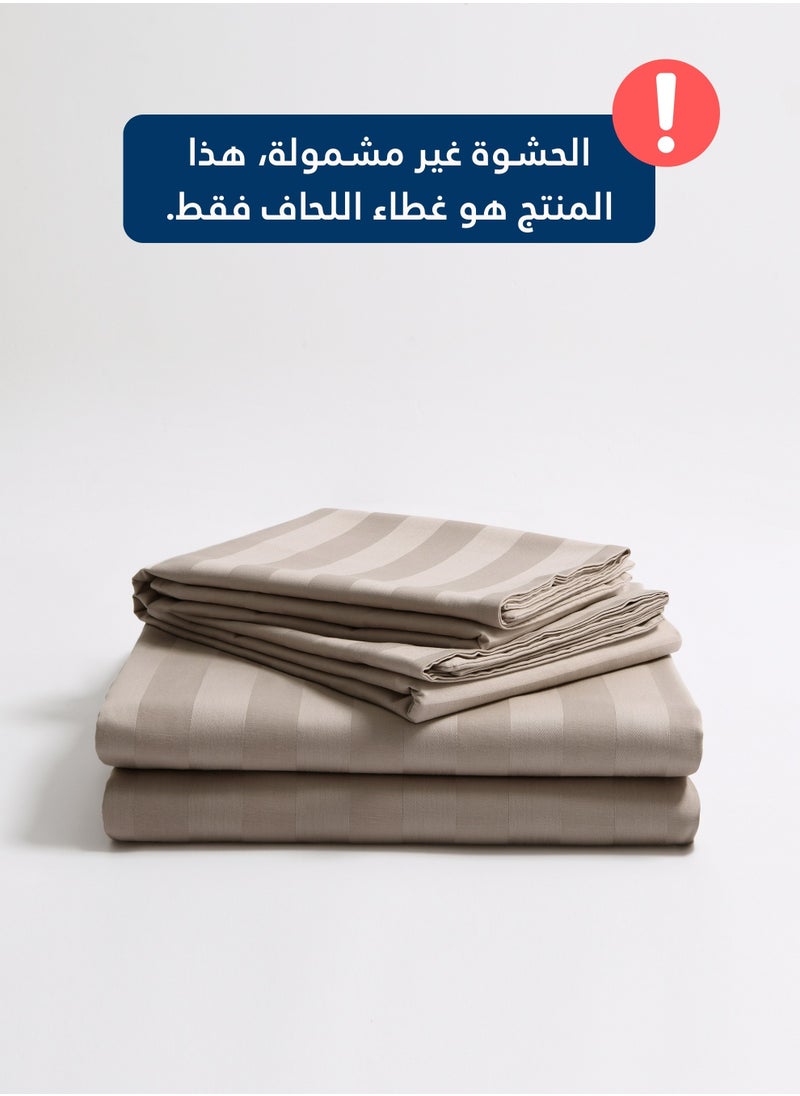 Master Home Textile Cotton Hotel Duvet Cover Sets, Fits 120 cm x 200 cm Size Bed, 4 Pcs Single Size, Hotel Stripe Pattern  - Image 3