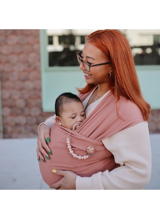 mushie 100% Silicone Baby Pacifier Clip BPA Free | Luna (Blush) - Image 4