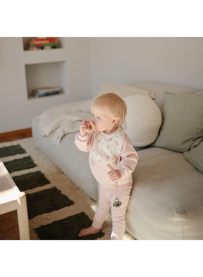 mushie 100% Silicone Baby Pacifier Clip BPA Free | Luna (Blush) - Image 3