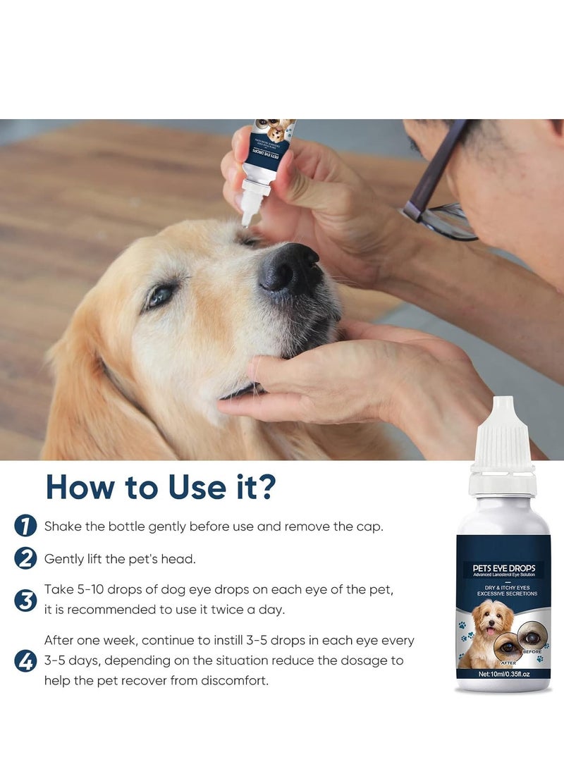 ييبونغ قطرات عين الحيوانات الاليفة للقطط والكلاب، علاج فعال لعدوى عيون الحيوانات الاليفة، منظف العين قطرات العين الساد، تحسين وضوح الرؤية، من لكجوري - Image 4