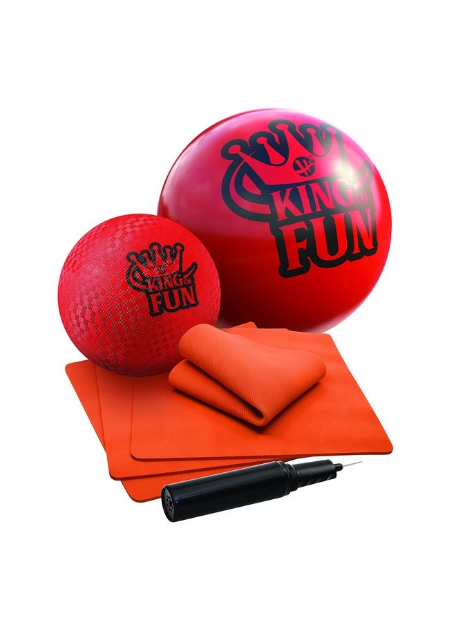 Hedstrom - Hedstrom King of Fun Jumbo Oversized Kickball Set, Red - Image 1
