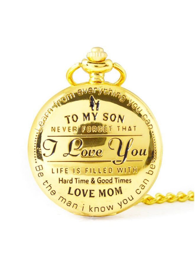 NIBEMINENT - Men's Pocket Watch Letter Pattern Vintage Gift 8560 - Image 1