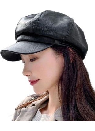 Trenderrs Vintage Vegan Leather Cap Hat  - Image 1