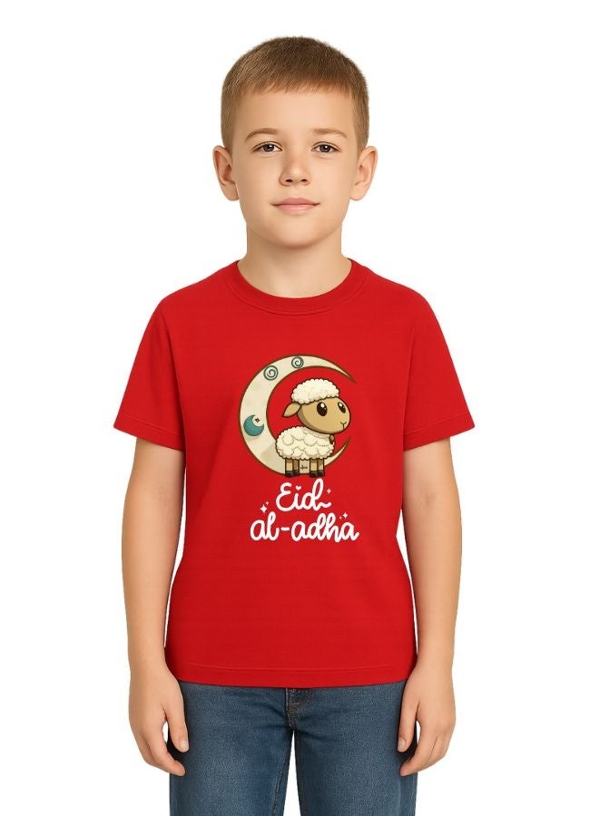 PRINTSHOP4ME Boys Eid Al-Adha Themed Cotton T-Shirt–Round Neck,Short Sleeve,Comfortable Kids Wear For Festive Celebrations - Image 1