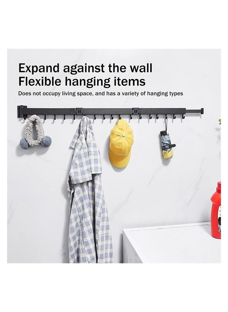 Y&D Wall Mounted Clothes Drying Rack, Retractable Laundry Rack Folding, Space Saver, Hanging for Balcony, Laundry, Bathroom, Patio  - Image 5