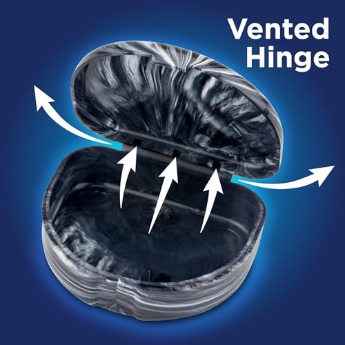 Practicon Marble Retainer Cases, Orthodontic Aligner Case, Mouth Guard Holder (3 Pack) (Midnight) - Image 4