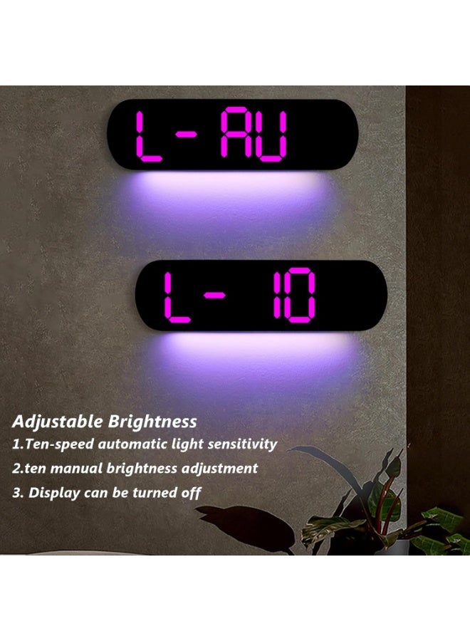 Flushrenic 13.8" Large Digital Wall Clock with Remote Control, Dual Alarm with Big LED Screen Dispaly, 8 RGB Colors, Clocks with Day and Date, Small Silent Wall Clock for Living Room,Bedroom,Kitchen (Orange) - Image 5