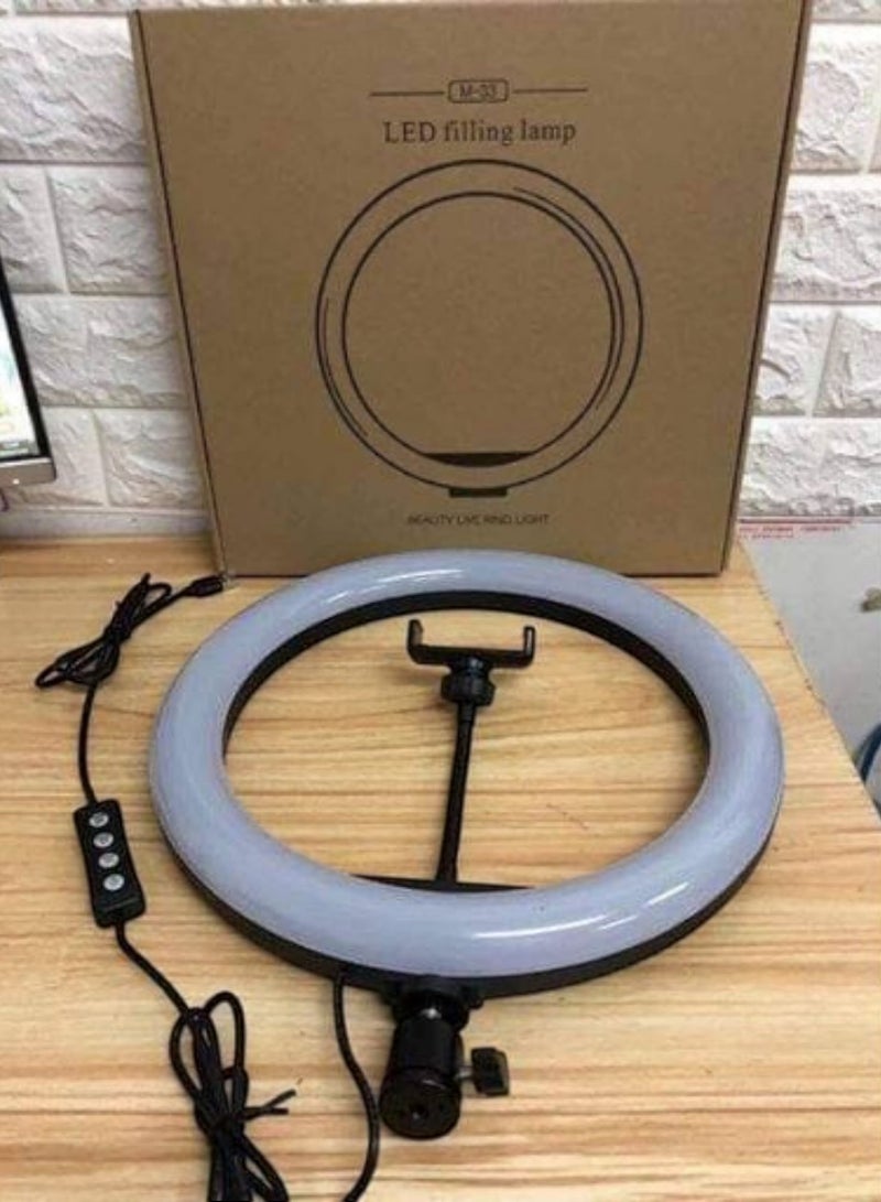Ring Light Selfie Ring Light 33cm, Dimmable LED Ring Light with 2M Adjustable Metal Tripod Stand & Phone Holder & 3 Light Mode & 5 Brightness Levels, for Live Streaming, Makeup, YouTube, TikTok, Photography - Image 3