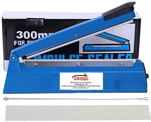 ZEGEL PB Heat Sealer Machine for Plastic Bag Packaging 10Inch Blue - Image 1