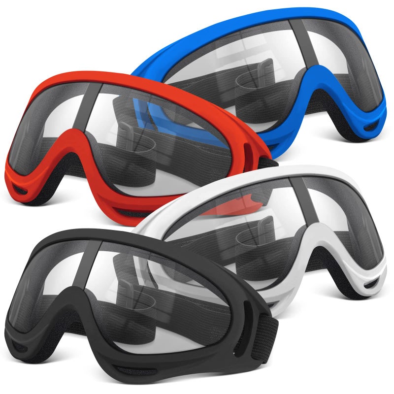 POKONBOY 4 Pack Protective Goggles Safety Glasses Eyewear Compatible with Nerf Guns for Kids Teens Game Battle (4 Colors) - Image 1