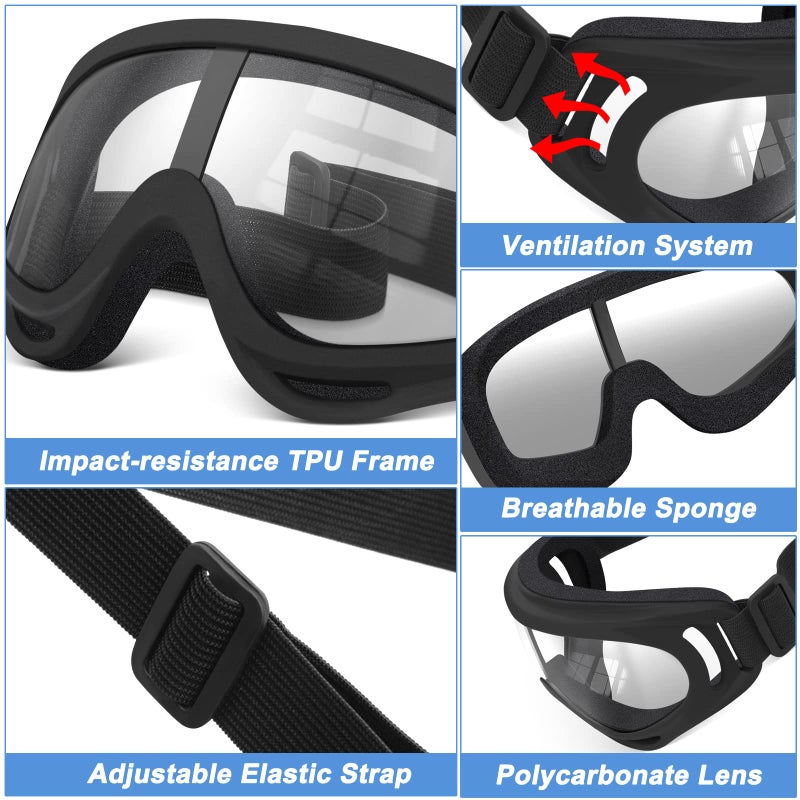 POKONBOY 4 Pack Protective Goggles Safety Glasses Eyewear Compatible with Nerf Guns for Kids Teens Game Battle (4 Colors) - Image 3