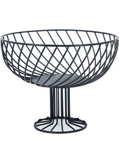 Nazarium Carousel Black Metal Fruit Bowl Presentation Basket Decorative Carousel Look Kitchen Living Room Sitting Room Gold Color Black  - Image 2