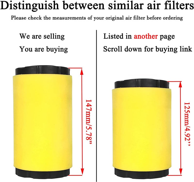 Pro Chaser YTH18542 Air Filter Oil Filter Tune Up Kit for Husqvarna YTH18542 Mower Craftsman 917.289244 917.288620 917.203810 917.203830 917.288070 917.288516 917.288525 Mower W/ 19.5hp 20hp 21hp Engine - Image 4