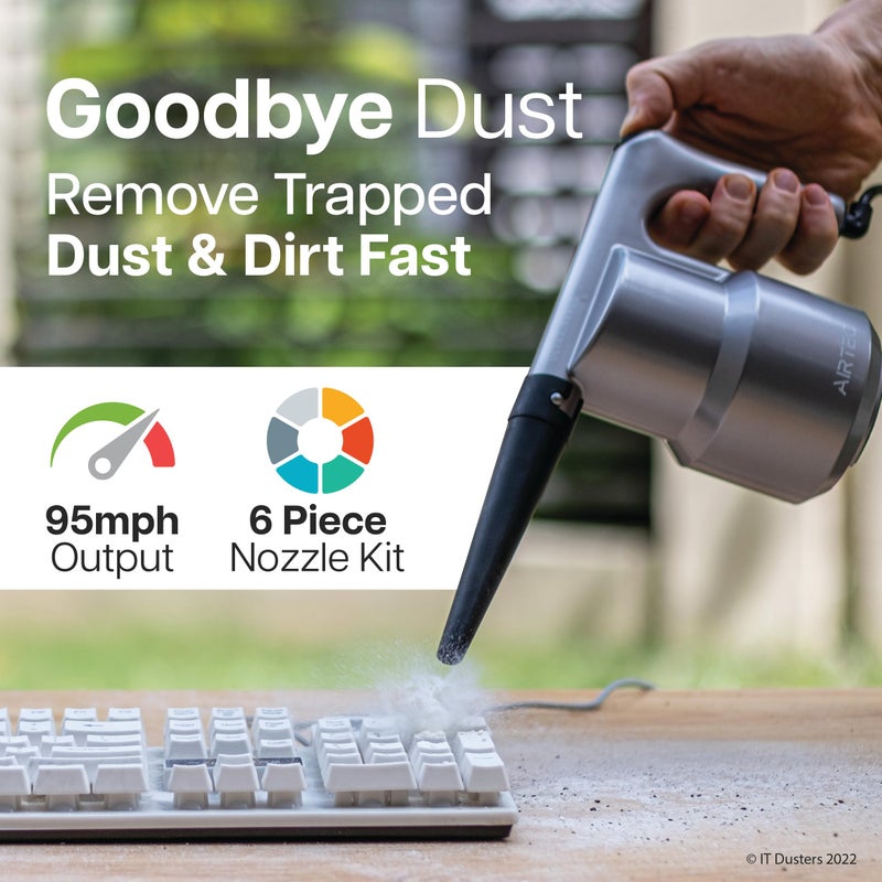 IT Dusters AirTec Ultra Electric Air Duster Blower for PC, Laptop, Console, Electronics and Home Cleaning, Environmental Alternative to Spray air can Duster Keyboard Cleaner (Type 3) - Image 2