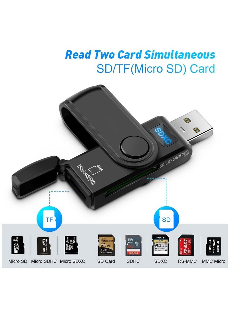 SYOSI USB 3.0 SD Card Reader, Micro Memory Card Adapter with Card Cap for TF/ Micro SDXC/ Micro SDHC/ Micro SD/ SD/ SDXC/ SDHC/ UHS-I Card USB SD Card Reader Compatible with Windows, OS, Android  - Image 4