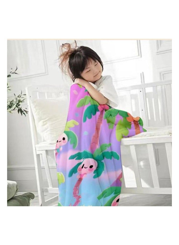 عام بطانية رقيقة من الفانيلا الكرتونية للأطفال أو الطلاب (دافئة ومريحة ومناسبة للنوم والألعاب) 100 سم * 150 سم - Image 1