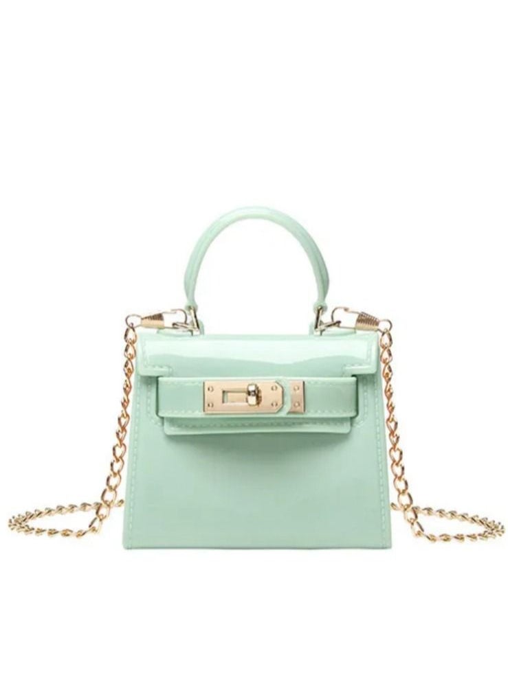 Lion Llama - Micro Green Handbag for Girls - Image 1
