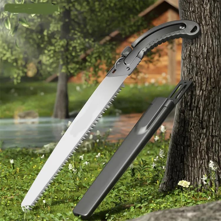 Vinskep 13.7 Inch Hand Pruning Saw – Curved Blade Tree Cutter with Blade Sleeve | Sharp Triple-Edge Teeth | Rust-Resistant Steel | Manual Hand Saw for Gardening, Branch Cutting & Trimming - Image 2