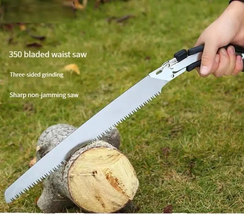 Vinskep 13.7 Inch Hand Pruning Saw – Curved Blade Tree Cutter with Blade Sleeve | Sharp Triple-Edge Teeth | Rust-Resistant Steel | Manual Hand Saw for Gardening, Branch Cutting & Trimming - Image 4