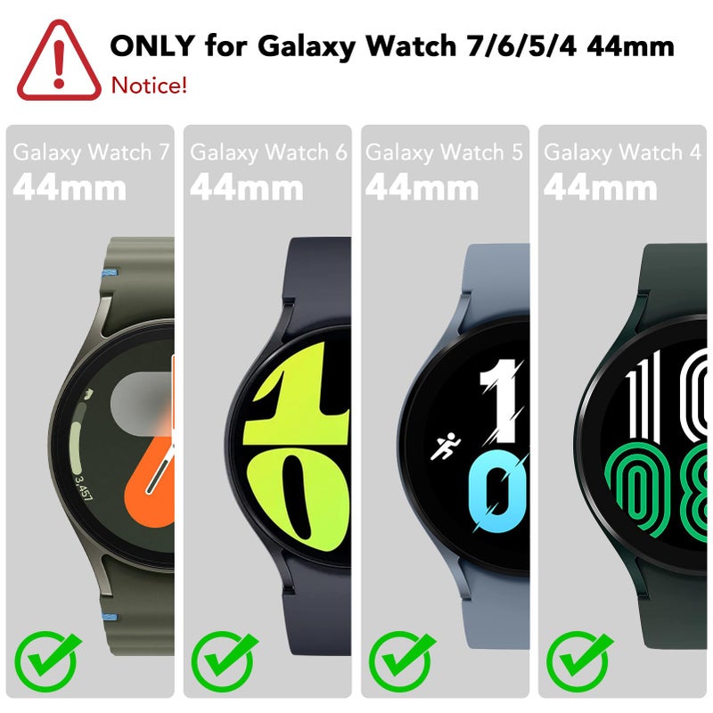 SPGUARD 4 Pack for Samsung Galaxy Watch 7 Screen Protector 44mm Tempered Glass Clear Film Anti Scratch Bubble Free Compatible with Galaxy Watch 7/6/5/4 44mm(NOT for Others Models) - Image 2