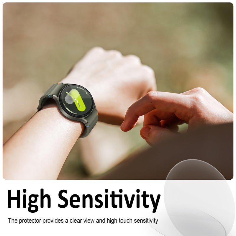 SPGUARD 4 Pack for Samsung Galaxy Watch 7 Screen Protector 44mm Tempered Glass Clear Film Anti Scratch Bubble Free Compatible with Galaxy Watch 7/6/5/4 44mm(NOT for Others Models) - Image 3