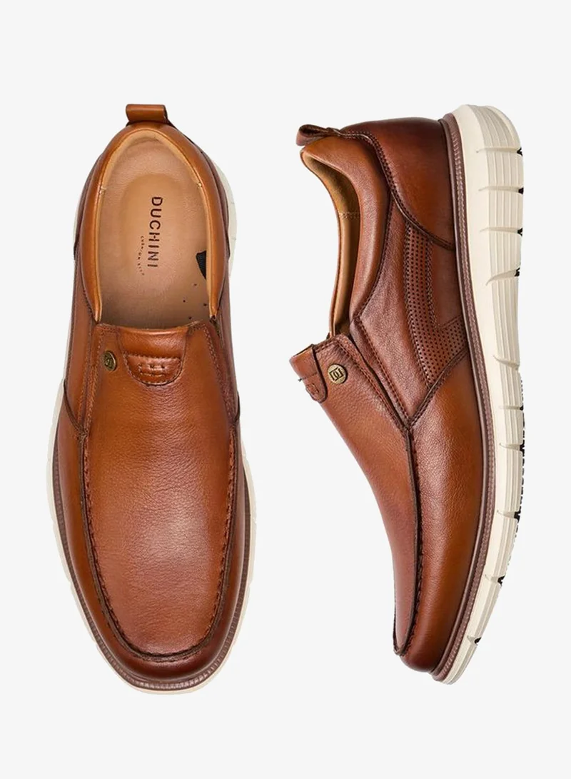 DUCHINI Men Leather Slip-On Loafers