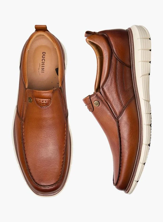 DUCHINI Men Leather Slip-On Loafers