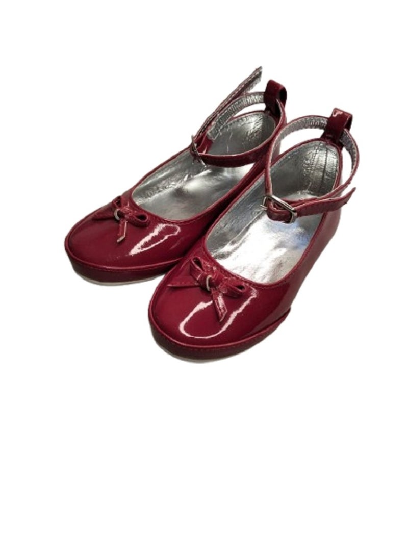 Generic Glossy Red Leather Shoes for Kids-21 - Image 1