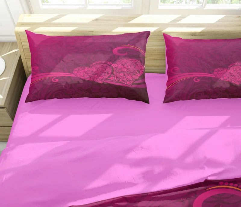 Eray Home Erays Home Floral Heart 3D Double Duvet Cover Set