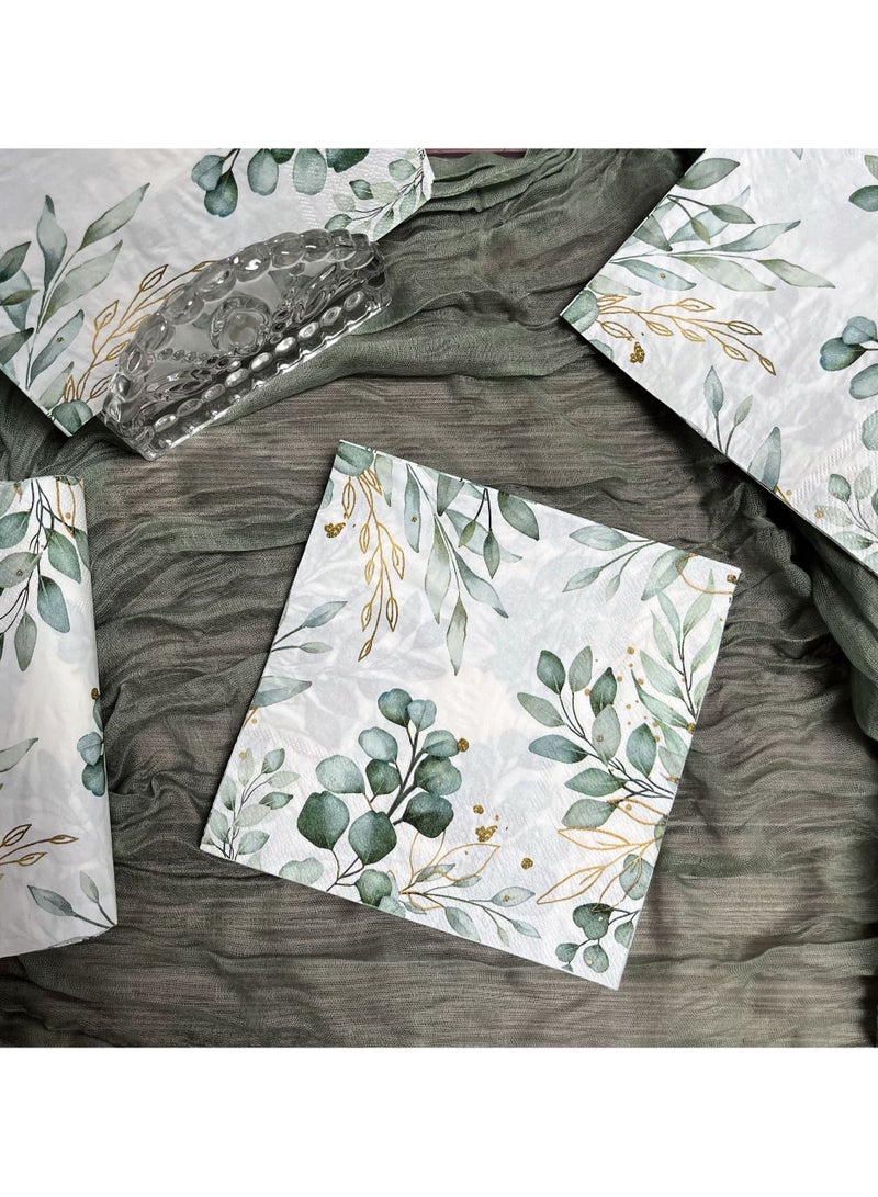 100pcs Color Napkins Decor Printing Napkin Printed Napkins Wedding Napkin Wedding Decoration Tea Party Decorations Disposable Tissue - Image 3