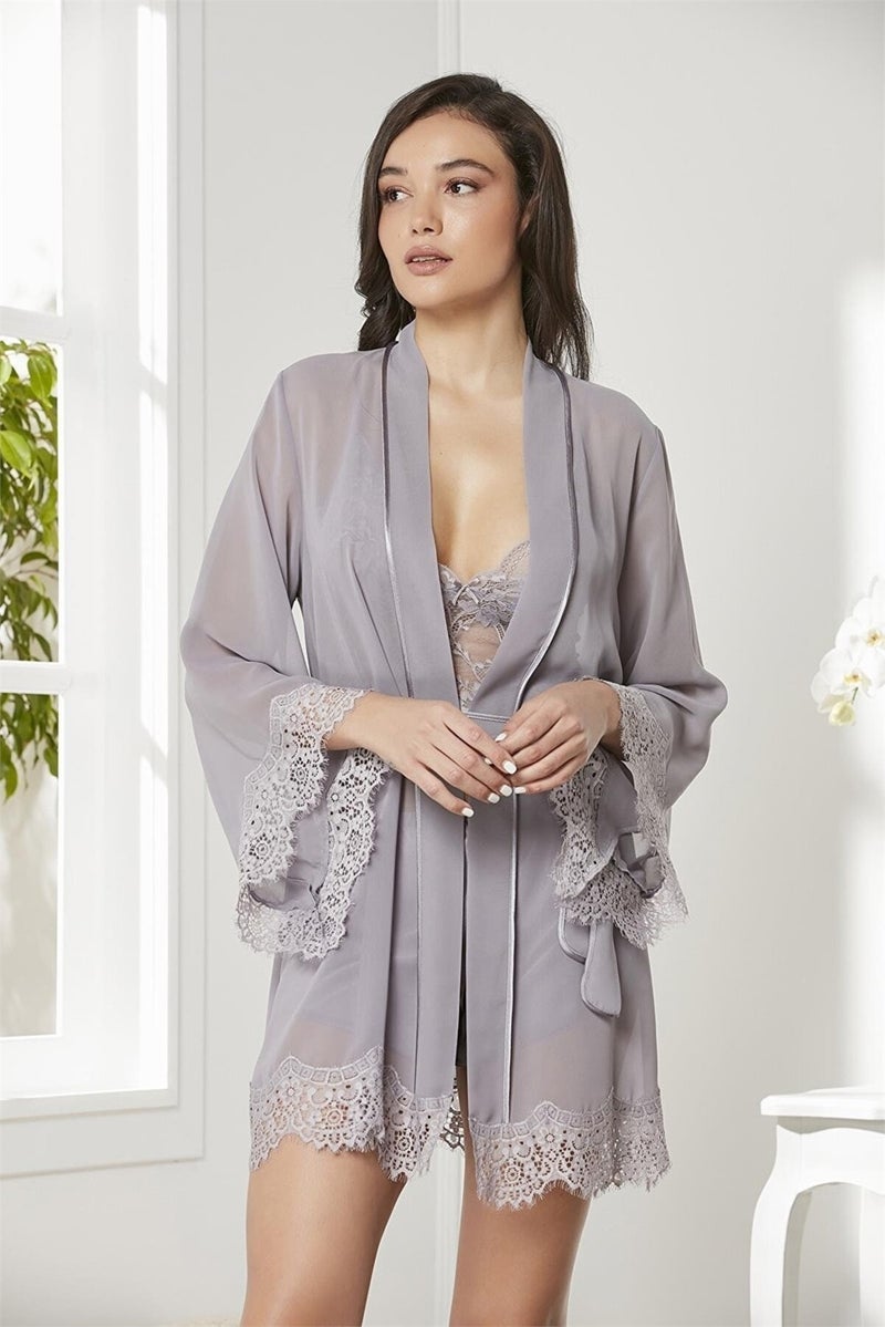 pierre cardin 7005 Dowry Lace Satin Set of 4 -Royal  - Image 1